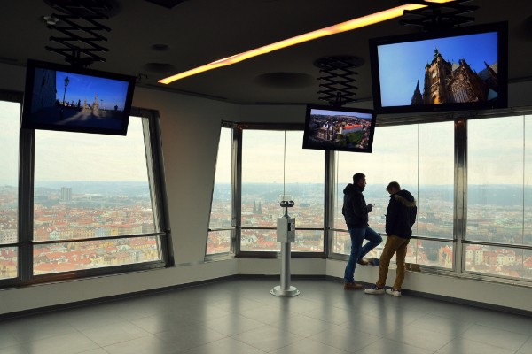 Praag: Observatorium van de televisietoren van Žižkov